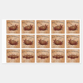 Erntedank Pumpkin Damask | Orange Etiketten (Blatt)