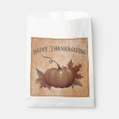 Erntedank Pumpkin Damask | Orange Favor Bag Geschenktütchen (Vorderseite)