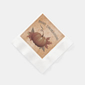 Erntedank Pumpkin Damask | Orange Serviette (Ecke)