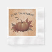 Erntedank Pumpkin Damask | Orange Serviette (Vorderseite)