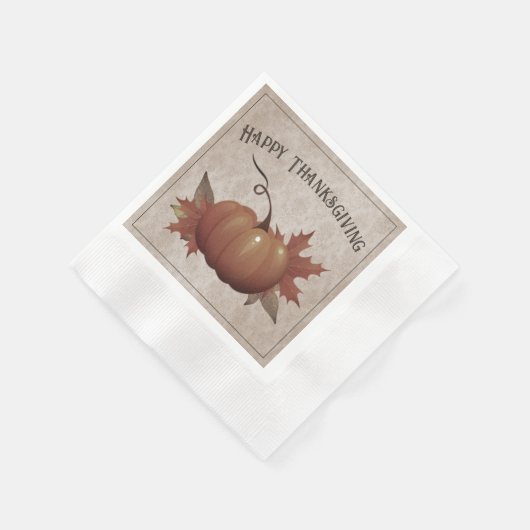 Erntedank Pumpkin Damask Serviette (Ecke)