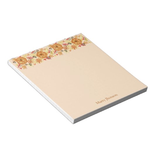 Erntedank PUmpkin Dinner Notizblock (angewinkelt)