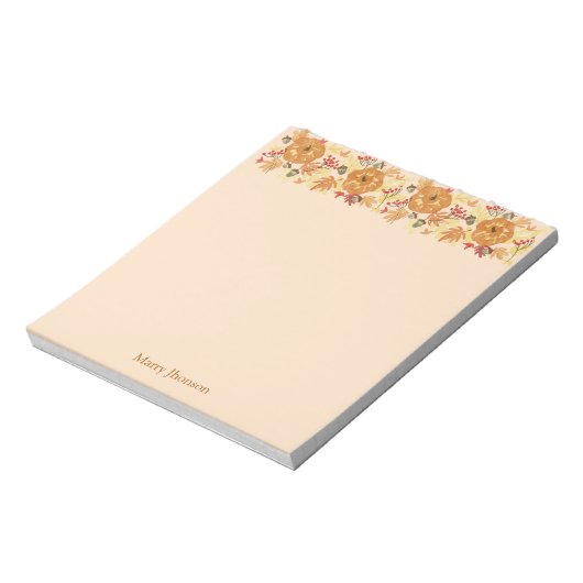 Erntedank PUmpkin Dinner Notizblock (Rotiert)