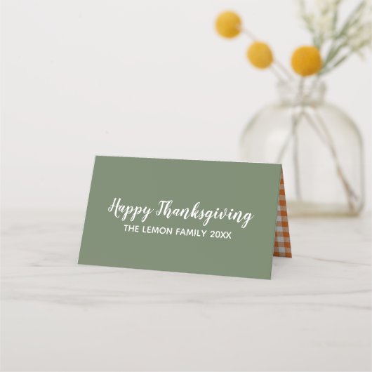 Erntedank Pumpkin Dinner Platzkarte (Rückseite)