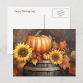 Erntedank Pumpkin Fall Foliage Urlaub Feiertagspostkarte (Vorne/Hinten)