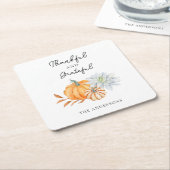 Erntedank Pumpkin Fall Grateful Elegante Rechteckiger Pappuntersetzer (angewinkelt)