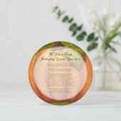 Erntedank Pumpkin Family Dinner Round Menu Einladung (Stehend Vorderseite)