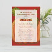 Erntedank Pumpkin Family Dinner Vorlage (Stehend Vorderseite)