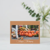 Erntedank Pumpkin Foto Postcard Postkarte (Stehend Vorderseite)