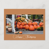 Erntedank Pumpkin Foto Postcard Postkarte (Vorderseite)