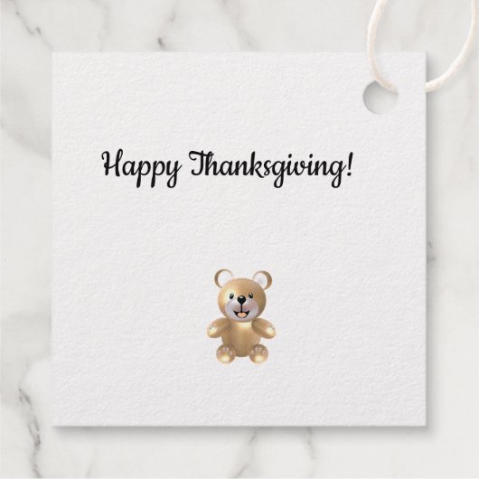 Erntedank Pumpkin Geschenkanhänger (Rückseite)