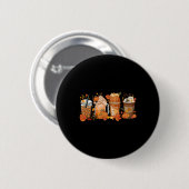 Erntedank Pumpkin Gewürzkaffee Herbstsaison Button (Vorne & Hinten)