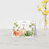 Erntedank Pumpkin Harvest Karte (Gelbe Blume)