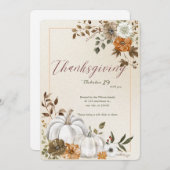 Erntedank Pumpkin & Herbst Feiertagskarte (Vorne/Hinten)