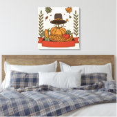 Erntedank Pumpkin & Herbst Leinwanddruck (Insitu (Schlafzimmer))