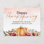 Erntedank Pumpkin & Herbst Postkarte (Vorderseite)