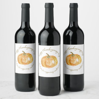 Erntedank Pumpkin & Herbst Weinetikett