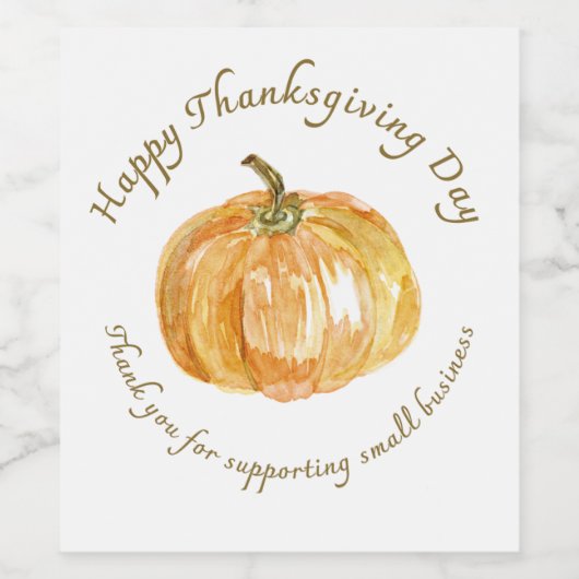 Erntedank Pumpkin & Herbst Weinetikett (Einzelnes Label)