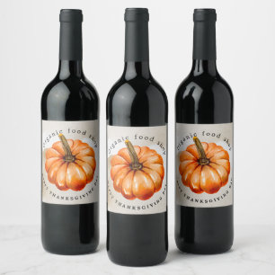 Erntedank Pumpkin & Herbst Weinetikett