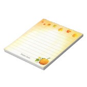 Erntedank Pumpkin & Herbstlaubs Lined Notizblock (Rotiert)