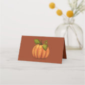 Erntedank Pumpkin in der Ecke Zelt Platzkarten (Rückseite)
