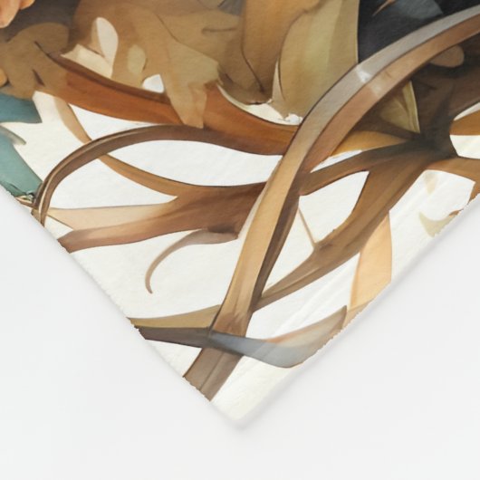 Erntedank Pumpkin Lantern Harvest Fleecedecke (Ecke)