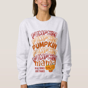 Erntedank PUMPKIN MAMA individuell anpassbar Sweatshirt