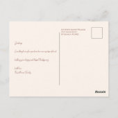 Erntedank-Pumpkin mit Blume- Postkarte (Rückseite)