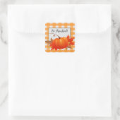 Erntedank Pumpkin Orange Buffalo Kariert Sticker (Tasche)