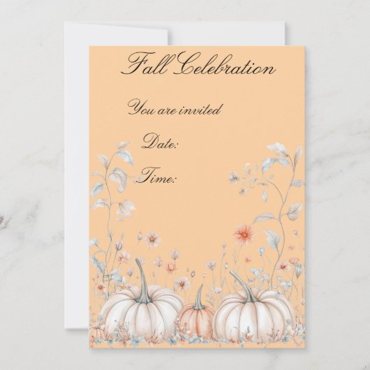 Erntedank Pumpkin Party Einladung (Vorderseite)