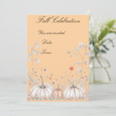 Erntedank Pumpkin Party Einladung (Stehend Vorderseite)