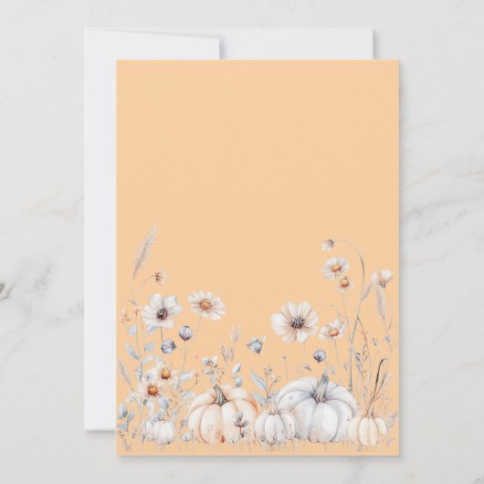 Erntedank Pumpkin Party Einladung (Rückseite)