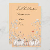 Erntedank Pumpkin Party Einladung (Vorne/Hinten)