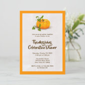 Erntedank Pumpkin Party Einladung (Stehend Vorderseite)