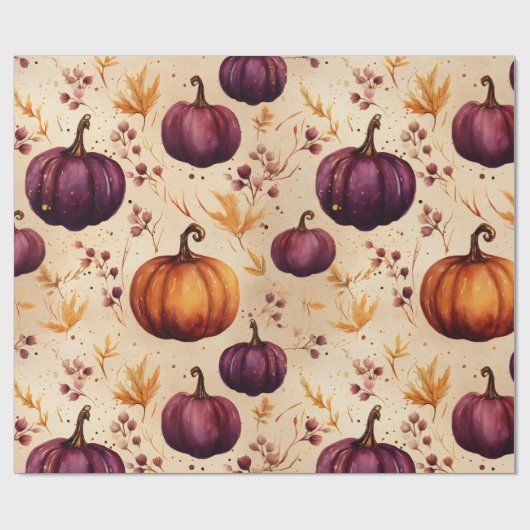 Erntedank Pumpkin Patch Pumpkins Herbsternte Geschenkpapier (Flach)
