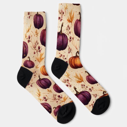 Erntedank Pumpkin Patch Pumpkins Herbsternte Socken (Rechts)