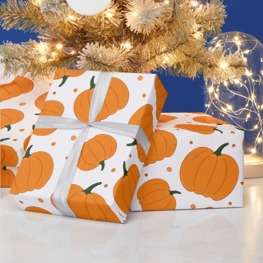 Erntedank Pumpkin Pattern Geschenkpapier (Feiertage)