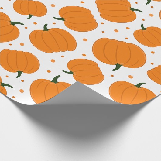 Erntedank Pumpkin Pattern Geschenkpapier (Ecke)