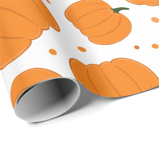 Erntedank Pumpkin Pattern Geschenkpapier (Rolleneckpunkt)