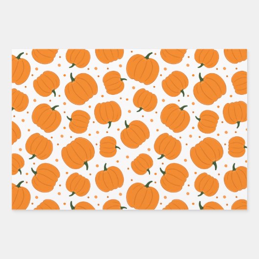 Erntedank Pumpkin Pattern Geschenkpapier Set (Vorderseite 3)