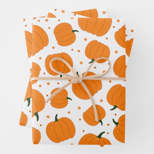 Erntedank Pumpkin Pattern Geschenkpapier Set (Beispiel)
