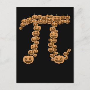 Erntedank Pumpkin Pi Kürbislaterne Postkarte