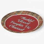 Erntedank Pumpkin Pie Dessert Pappteller (Schrägansicht)