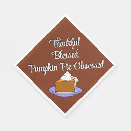 Erntedank Pumpkin Pie Dessert Serviette