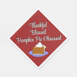 Erntedank Pumpkin Pie Dessert Serviette