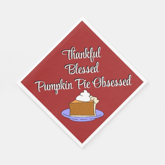 Erntedank Pumpkin Pie Dessert Serviette (Ecke)