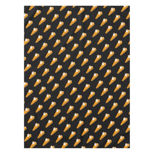 Erntedank Pumpkin Pie Muster Schwarz-Orange Tischdecke (Vorderseite)