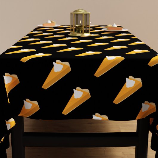 Erntedank Pumpkin Pie Muster Schwarz-Orange Tischdecke