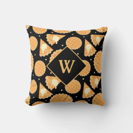 Erntedank Pumpkin Pieb Gemustert Monogramm Fall Kissen