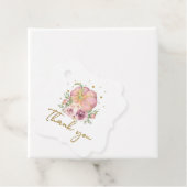 Erntedank Pumpkin Pink Gold Danke Geschenkanhänger (Beispiel)